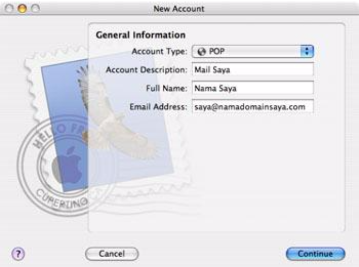 setting mail pada mac