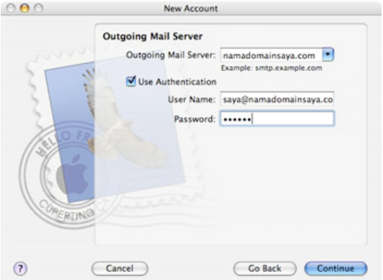 setting mail pada mac